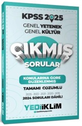 Yediiklim Yayınları 2025 KPSS Genel Yetenek Genel Kültür Konularına Göre Düzenlenmiş Tamamı Çözümlü Çıkmış Sorular - Yediiklim Yayınları