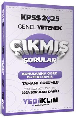 Yediiklim Yayınları 2025 KPSS Genel Yetenek Konularına Göre Düzenlenmiş Tamamı Çözümlü Çıkmış Sorular - 1