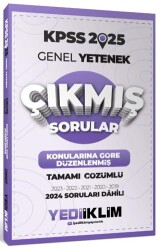 Yediiklim Yayınları 2025 KPSS Genel Yetenek Konularına Göre Düzenlenmiş Tamamı Çözümlü Çıkmış Sorular - Yediiklim Yayınları