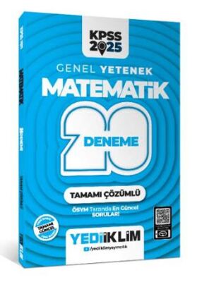 Yediiklim Yayınları 2025 KPSS Genel Yetenek Matematik Tamamı Çözümlü 20 Deneme - 1