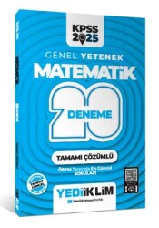 Yediiklim Yayınları 2025 KPSS Genel Yetenek Matematik Tamamı Çözümlü 20 Deneme - Yediiklim Yayınları