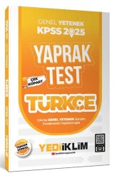Yediiklim Yayınları 2025 KPSS Genel Yetenek Türkçe Çek Kopart Yaprak Test - Yediiklim Yayınları