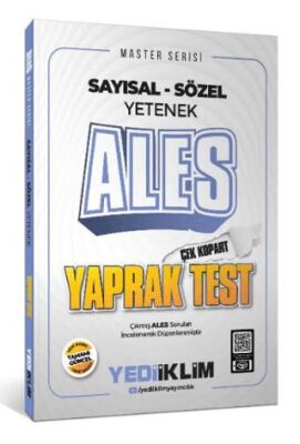 Yediiklim Yayınları 2025 Master Serisi ALES Sayısal-Sözel Yetenek Çek Kopart Yaprak Test - 1