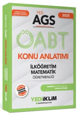 Yediiklim Yayınları 2025 MEB AGS ÖABT İlköğretim Matematik Öğretmenliği Konu Anlatımı - 1