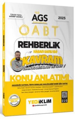 Yediiklim Yayınları 2025 MEB AGS ÖABT Rehberlik Hasan Sanlı ile Kavram Zihin Haritaları ve Özet Konu Anlatımı - 1