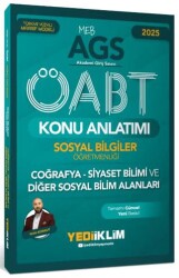 Yediiklim Yayınları 2025 MEB AGS ÖABT Sosyal Bilgiler Öğretmenliği Coğrafya - Siyaset Bilimi ve Diğer Sosyal Bilim Alanları Konu Anlatımı - Yediiklim Yayınları