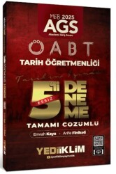 2025 MEB AGS ÖABT Tarih Öğretmenliği Tamamı Çözümlü Tarihin İzinde Eşsiz 5`li Deneme - Yediiklim Yayınları