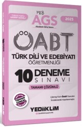 2025 MEB AGS ÖABT Türk Dili ve Edebiyatı Öğretmenliği Tamamı Çözümlü 10 Deneme Sınavı - Yediiklim Yayınları