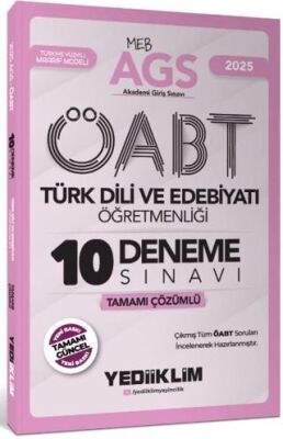2025 MEB AGS ÖABT Türk Dili ve Edebiyatı Öğretmenliği Tamamı Çözümlü 10 Deneme Sınavı - 1