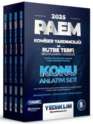 Yediiklim Yayınları 2025 PAEM Komiser Yardımcılığı ve Rütbe Terfi Sınavlarına Hazırlık TCK, CMK, PVSK, GKDK Cumhurbaşkanlığı Kararnameleri ve İlgili Güncel Mevzuat Değişiklikleri Konu Anlatım Seti - 1