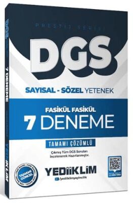 2026 DGS Prestij Serisi Sayısal Sözel Yetenek Tamamı Çözümlü Fasikül Fasikül 7 Deneme - 1