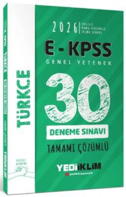 2026 E-KPSS Tüm Adaylar İçin Genel Yetenek Türkçe Tamamı Çözümlü 30 Deneme Sınavı - 1