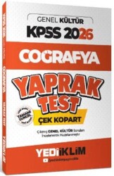 2026 KPSS - AGS Genel Kültür Coğrafya Çek Kopart Yaprak Test - Yediiklim Yayınları