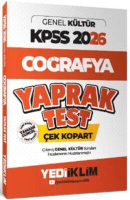 2026 KPSS - AGS Genel Kültür Coğrafya Çek Kopart Yaprak Test - 1