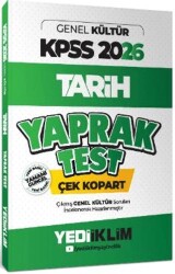 2026 KPSS - AGS Genel Kültür Tarih Çek Kopart Yaprak Test - Yediiklim Yayınları