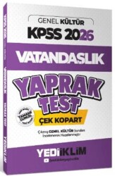 2026 KPSS Genel Kültür Vatandaşlık Çek Kopart Yaprak Test - Yediiklim Yayınları