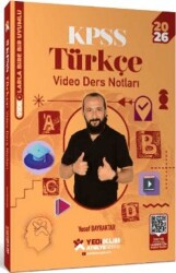 2026 KPSS Genel Yetenek Atölye Serisi Türkçe Video Ders Notları - Yediiklim Yayınları