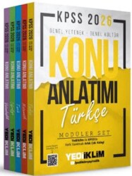 2026 KPSS Genel Yetenek - Genel Kültür Konu Anlatımı Modüler Set 5 Kitap - Yediiklim Yayınları