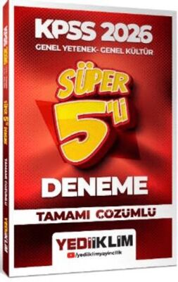 2026 KPSS Genel Yetenek Genel Kültür Tamamı Çözümlü Süper 5 li Deneme - 1