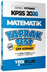 2026 KPSS Genel Yetenek Matematik Çek Kopart Yaprak Test - Yediiklim Yayınları