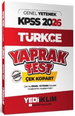2026 KPSS Genel Yetenek Türkçe Çek Kopart Yaprak Test - 1