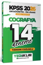 2026 KPSS Ortaöğretim Ön Lisans Genel Kültür Coğrafya Tamamı Çözümlü 14 Deneme - Yediiklim Yayınları