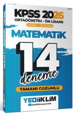 2026 KPSS Ortaöğretim Ön Lisans Genel Yetenek Matematik Tamamı Çözümlü 14 Deneme - 1