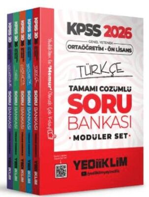 2026 KPSS Ortaöğretim Ön Lisans Genel Yetenek Genel Kültür Tamamı Çözümlü Soru Bankası Modüler Set - 1