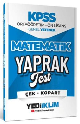 2026 KPSS Ortaöğretim-Önlisans Matematik Çek Kopart Yaprak Test - 1