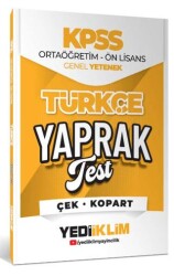 2026 KPSS Ortaöğretim-Önlisans Türkçe Çek Kopart Yaprak Test - Yediiklim Yayınları