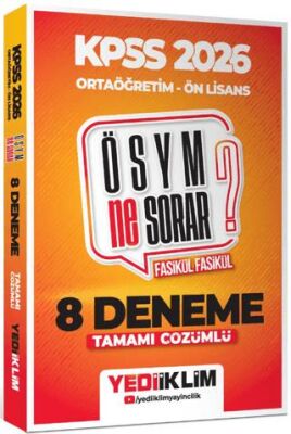 2026 KPSS ÖSYM Ne Sorar Ortaöğretim Ön Lisans Tamamı Çözümlü Fasikül 8 Deneme - 1