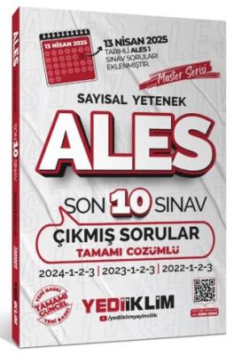 Yediiklim Yayınları ALES Master Serisi Sayısal Yetenek Tamamı Çözümlü Son 10 Sınav Çıkmış Sorular - 1