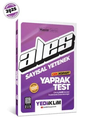 Yediiklim Yayınları 2025 ALES Sayısal Yetenek Çek Kopart Yaprak Test - 1