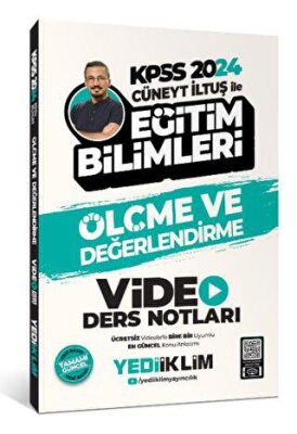 Yediiklim Yayınları KPSS 2024 Cüneyt İltuş ile Ölçme Ve Değerlendirme Video Ders Notları - 1