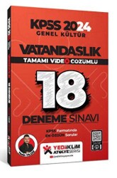 Yediiklim Yayınları KPSS 2024 Genel Kültür Vatandaşlık Tamamı Video Çözümlü 18 Deneme - Yediiklim Yayınları