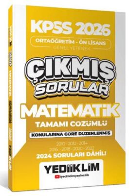 KPSS 2026 Ortaöğretim - Ön Lisans Matematik Konularına Göre Çıkmış Sorular 2024 Soruları Dahil - 1