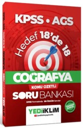 KPSS AGS Coğrafya Hedef 18`de 18 Konu Özetli Soru Bankası - Yediiklim Yayınları