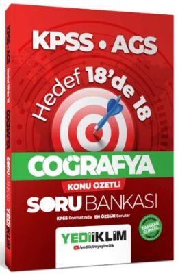 KPSS AGS Coğrafya Hedef 18`de 18 Konu Özetli Soru Bankası - 1