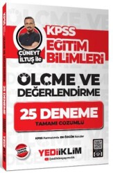 Yediiklim Yayınları KPSS Eğitim Bilimleri Ölçme ve Değerlendirme Tamamı Çözümlü 25 Deneme - Yediiklim Yayınları