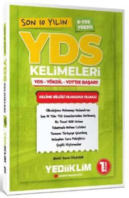 Yediiklim Yayınları Son 10 Yılın YDS Kelimeleri 1.Kitap - 1