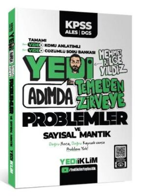 Yediiklim Yayınları Yedi Adımda Temelden Zirveye Problemler ve Sayısal Mantık Video Konu Anlatımlı Video Çözümlü Soru Bankası - 1