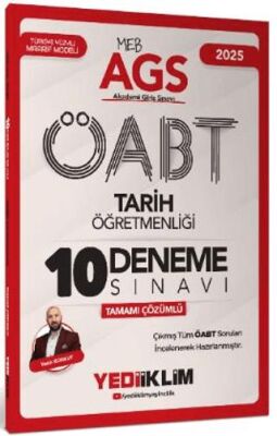 2025 MEB AGS ÖABT Tarih Öğretmenliği Tamamı Çözümlü 10 Deneme Sınavı - 1