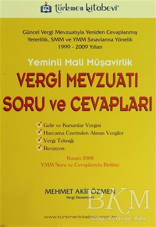 Yeminli Mali Müşavirlik Vergi Mevzuatı Soru ve Cevapları - Türkmen Kitabevi