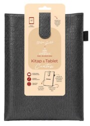 Yeni Nesil Kitap ve Tablet Çantası - Özel Deri Dokulu Antrasit - Ephesus Yayınları