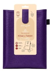 Yeni Nesil Kitap ve Tablet Çantası - Özel Deri Dokulu Mor - Ephesus Yayınları