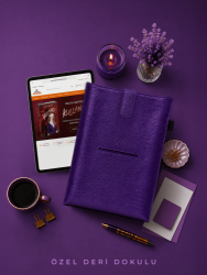 Yeni Nesil Kitap ve Tablet Çantası - Özel Deri Dokulu Mor - 2