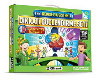 Yeni Neuro-Via Sistemi ile Dikkati Güçlendirme Seti 10 Yaş 3 Kitap - Adeda Yayınları