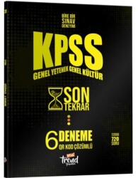 Yeni Trend Yayınları KPSS Son Tekrar QR Çözümlü 6 Deneme - Yeni Trend Yayınları