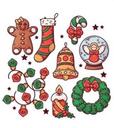 Yılbaşı Süsleri Beyaz - Hediye Kartı - Muchos