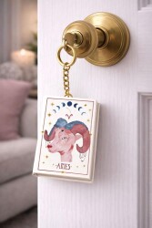 Yıldız Defter 4,5x7cm Kitap Anahtarlık - Aries Koç Burcu - 2